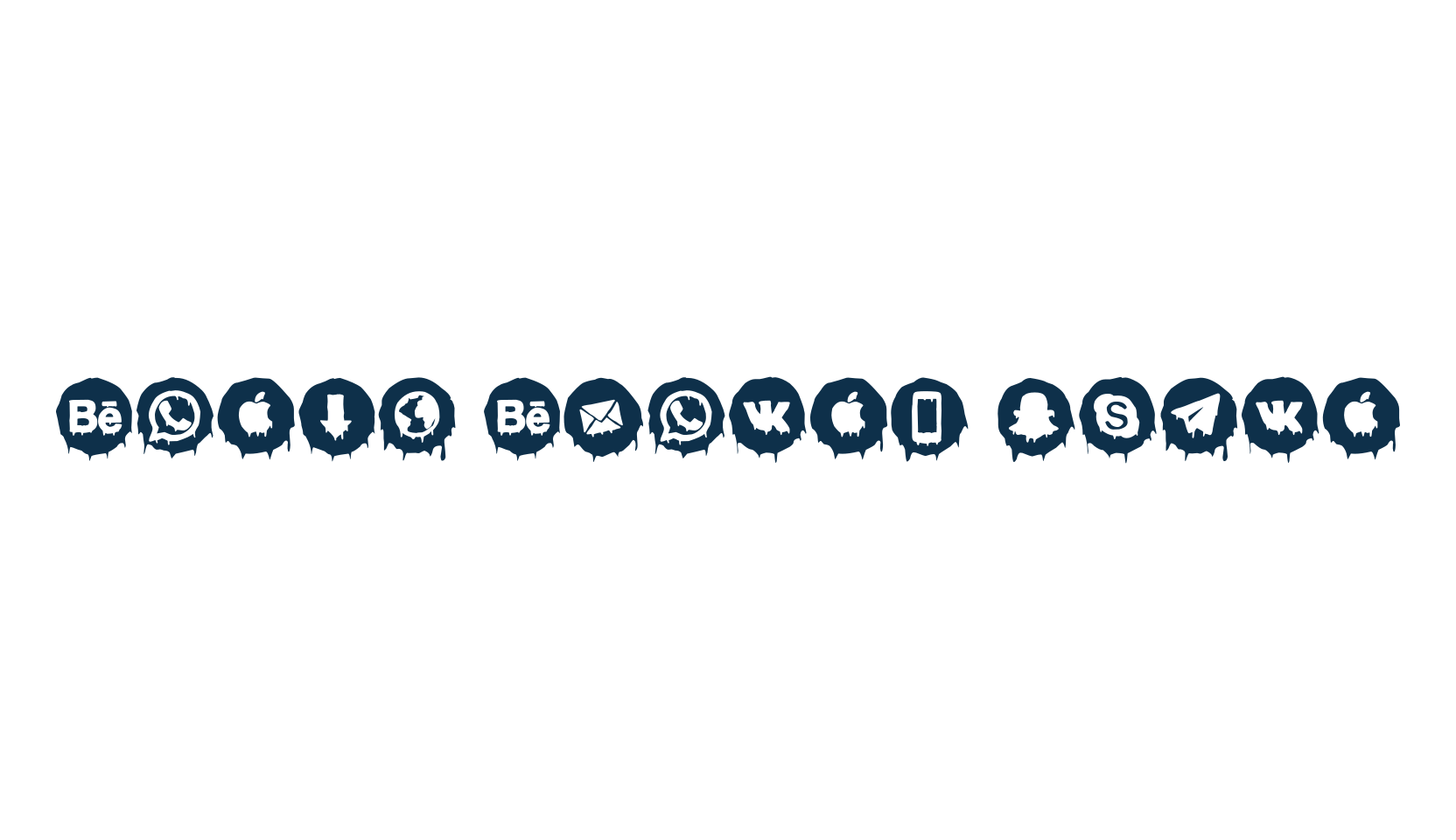 Scary Social Media, display market font preview