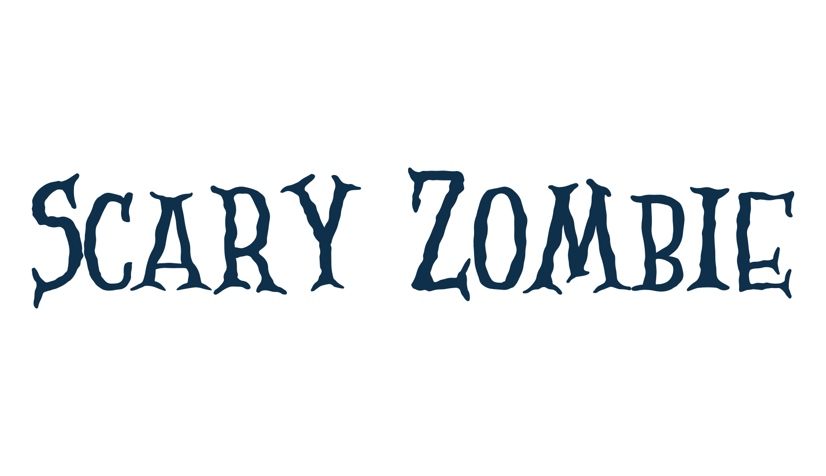 Scary Zombie, fancy decorative font preview