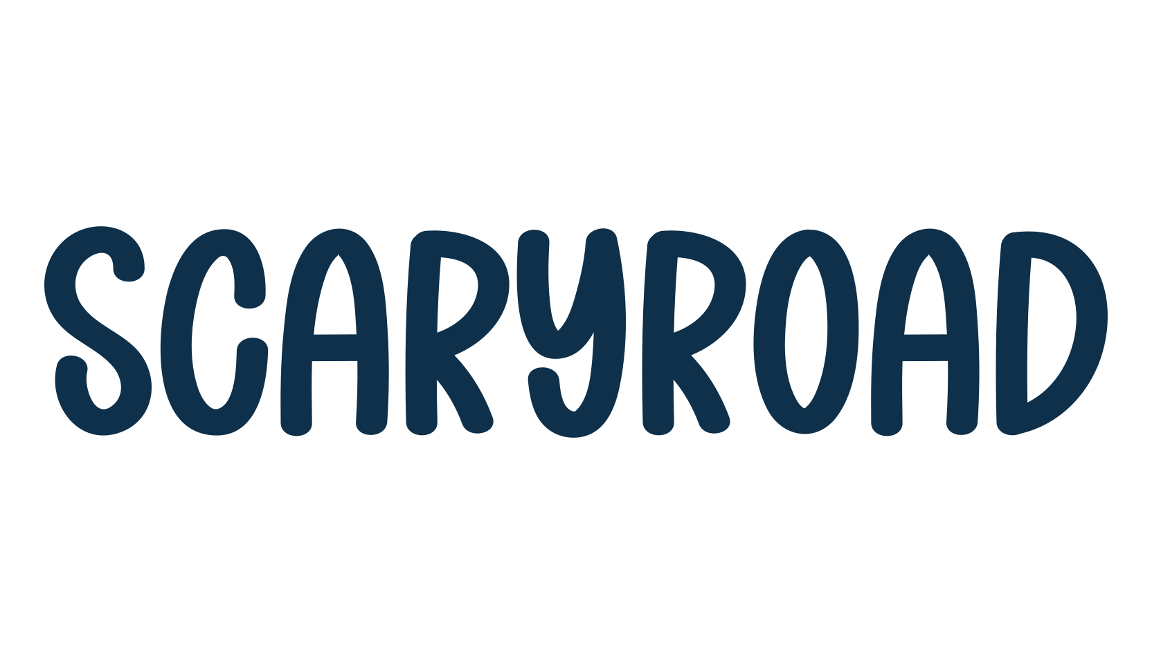Scaryroad, handwriting font preview