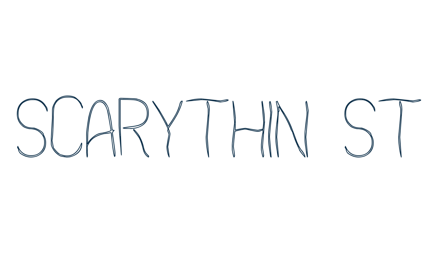 Scarythin St, halloween font preview
