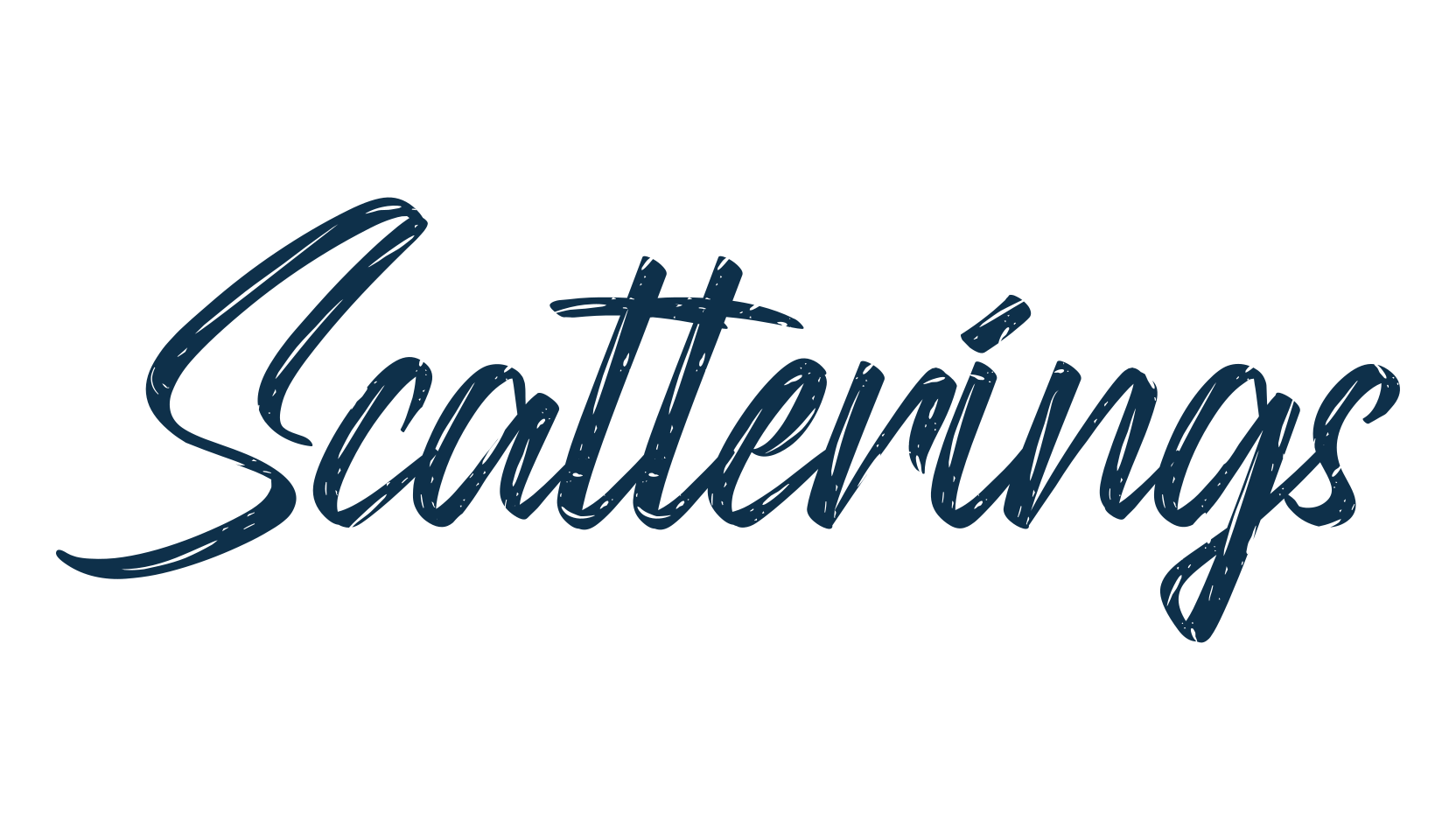 Scatterings, brush font preview