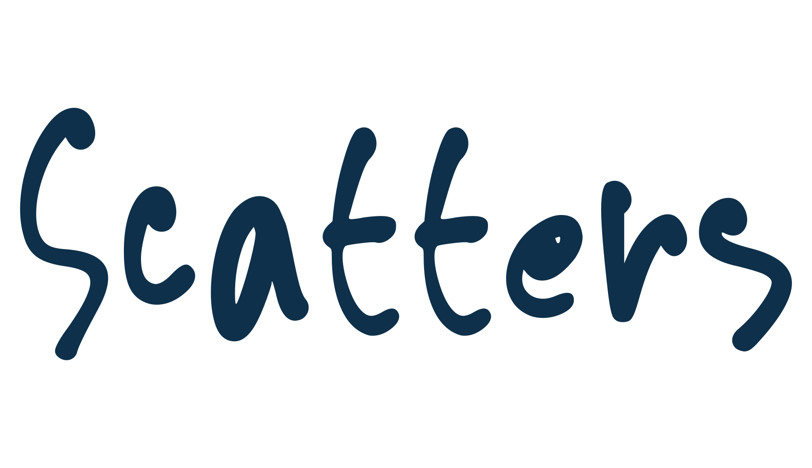 Scatters, handwriting font preview