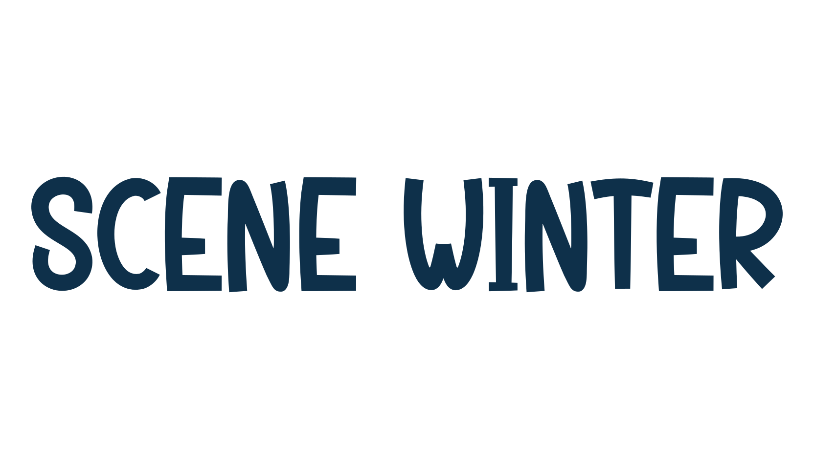 Scene Winter, various font preview
