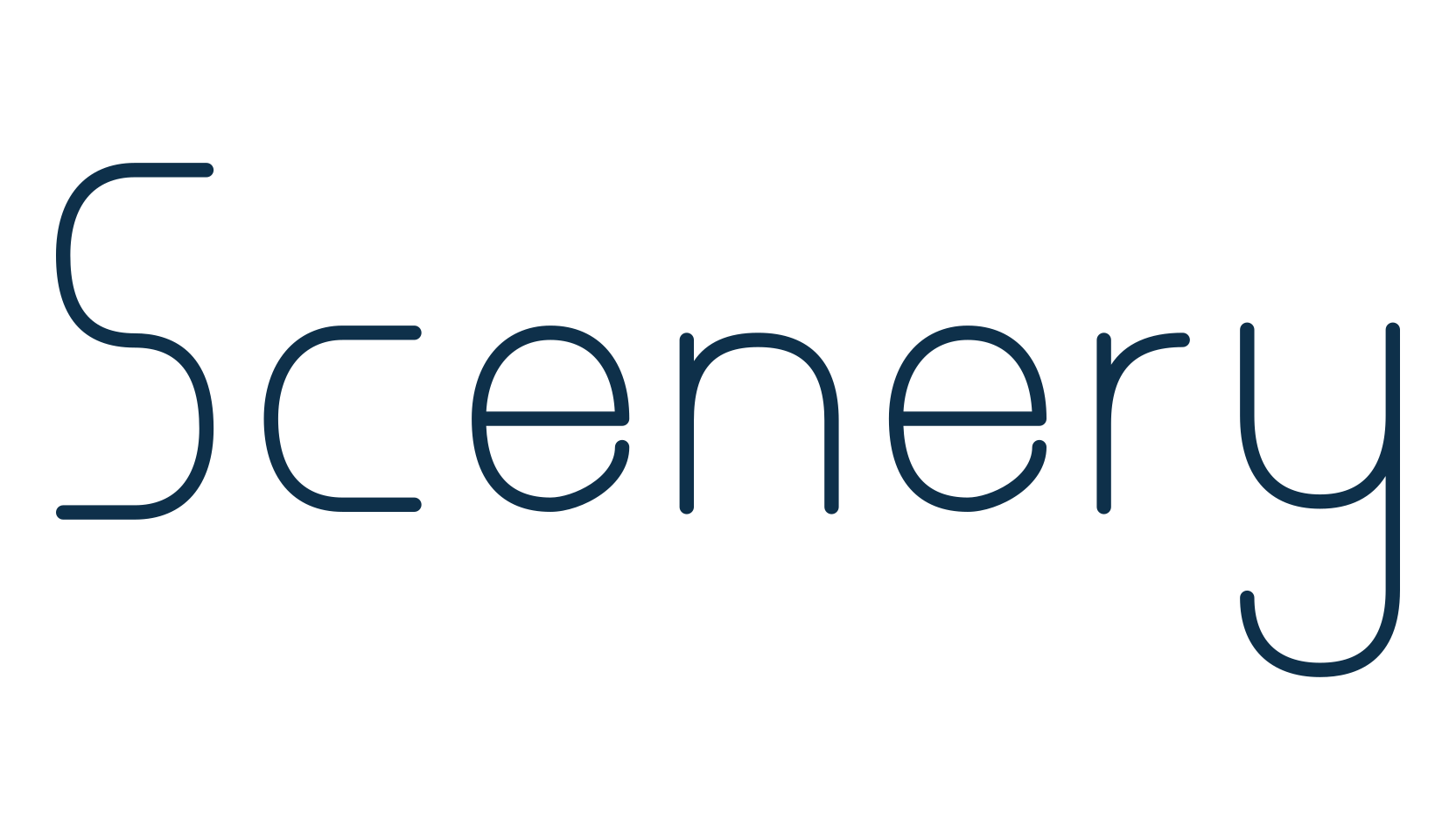 Scenery, sans serif font preview
