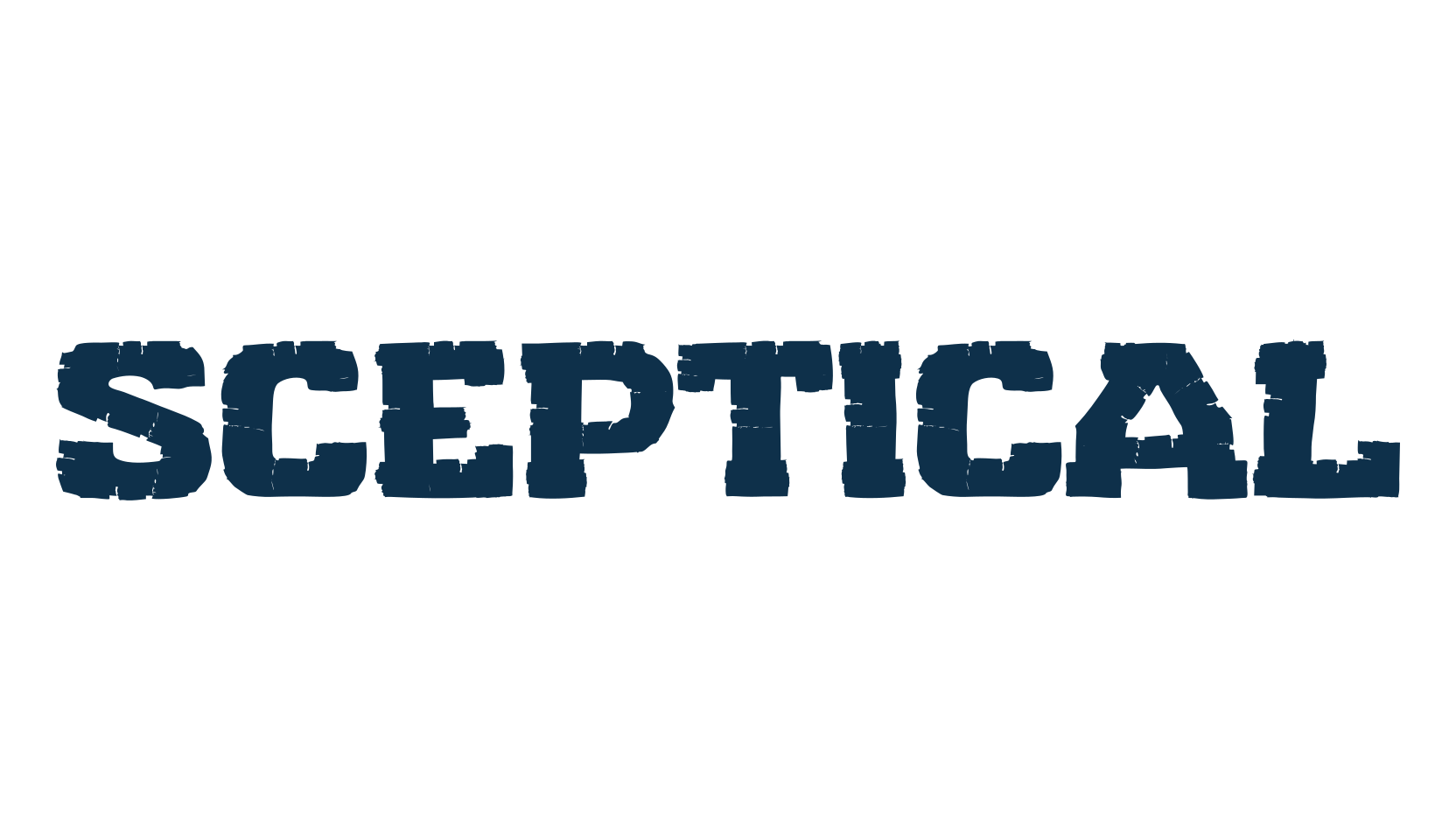 Sceptical, eroded font preview