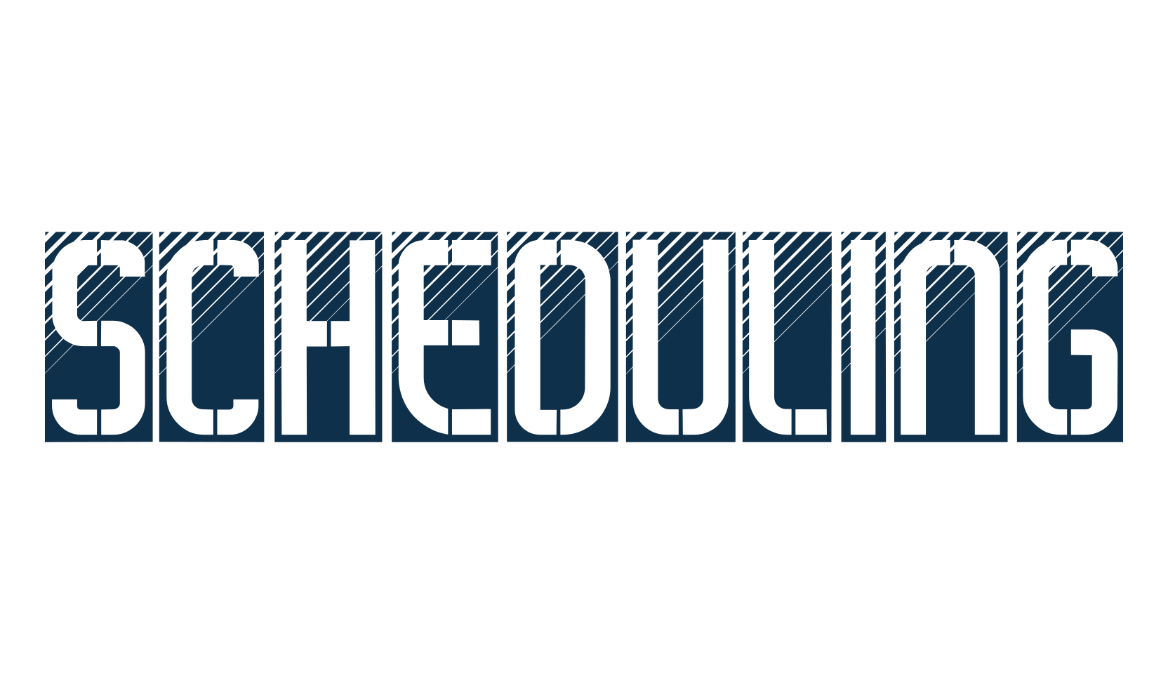 Scheduling, fancy decorative font preview