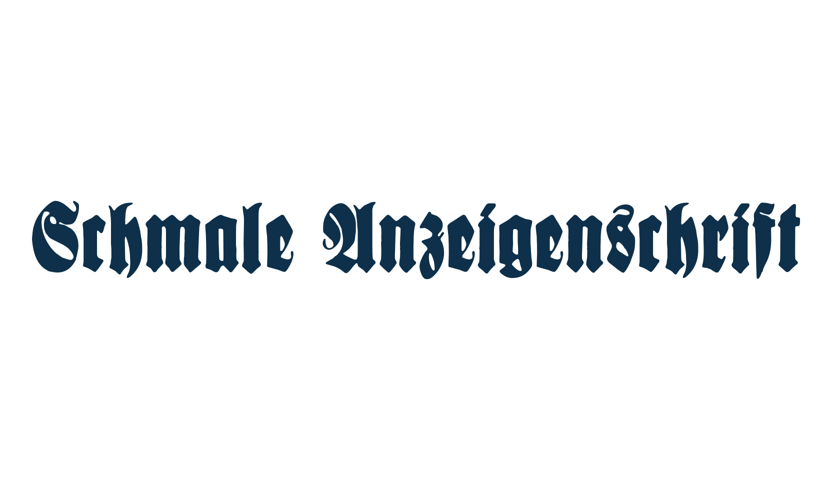Schmale Anzeigenschrift, gothic medieval font preview
