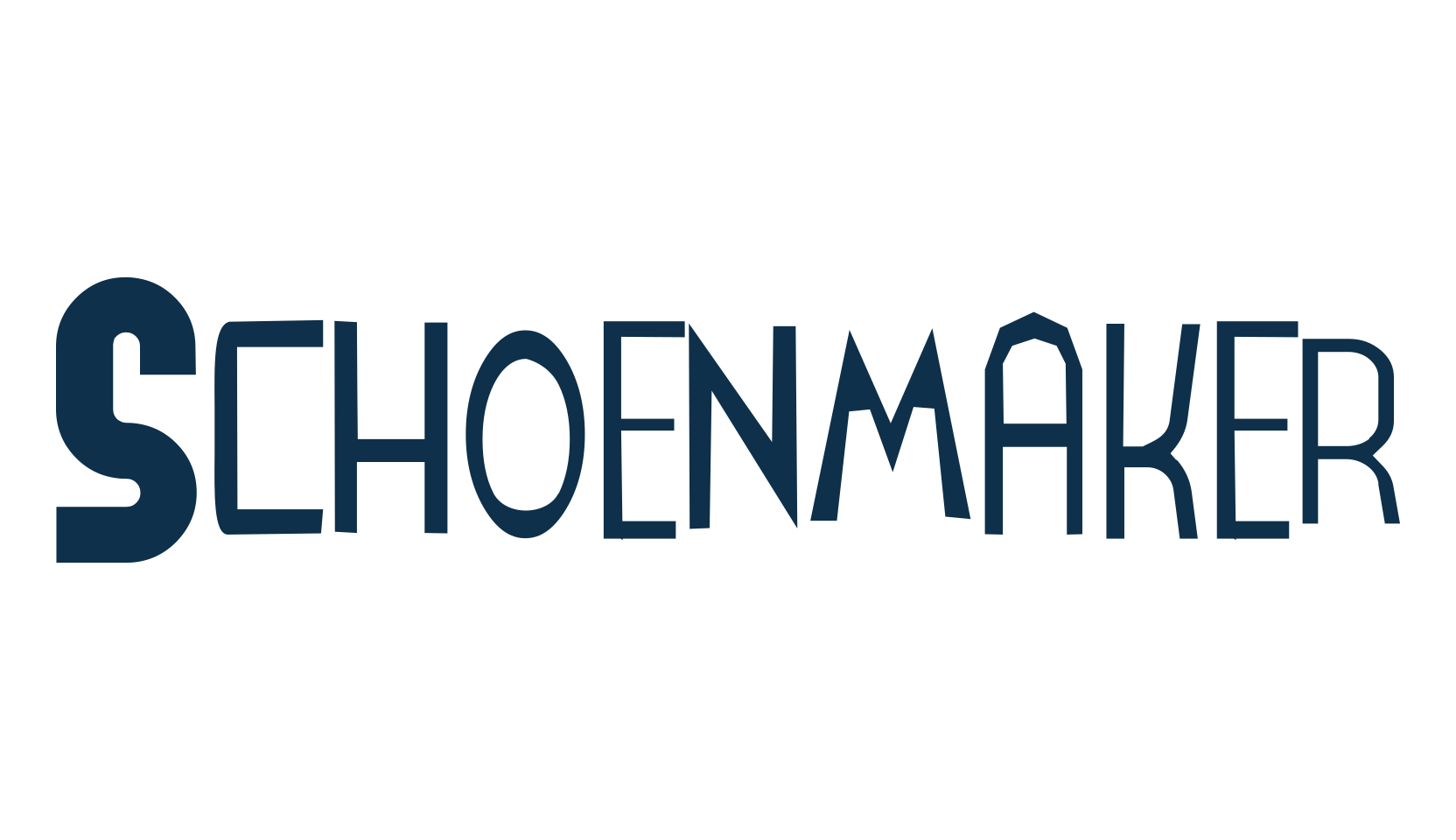 Schoenmaker, distorted font preview
