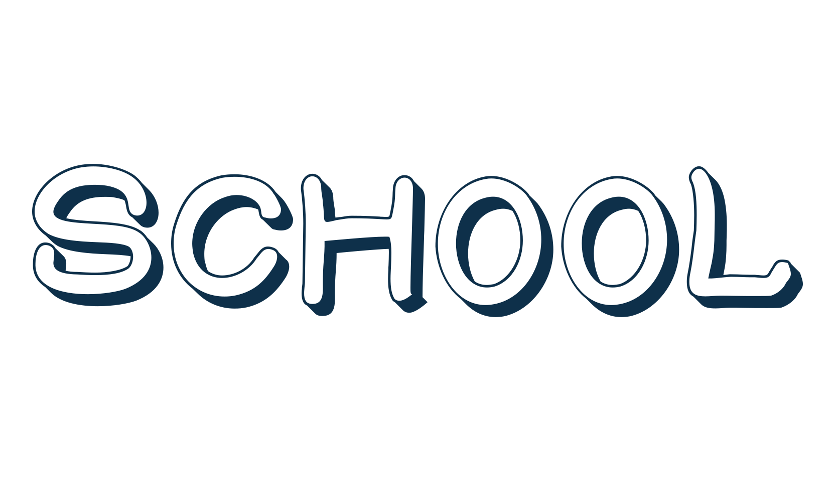 School (school-2), cartoon font preview