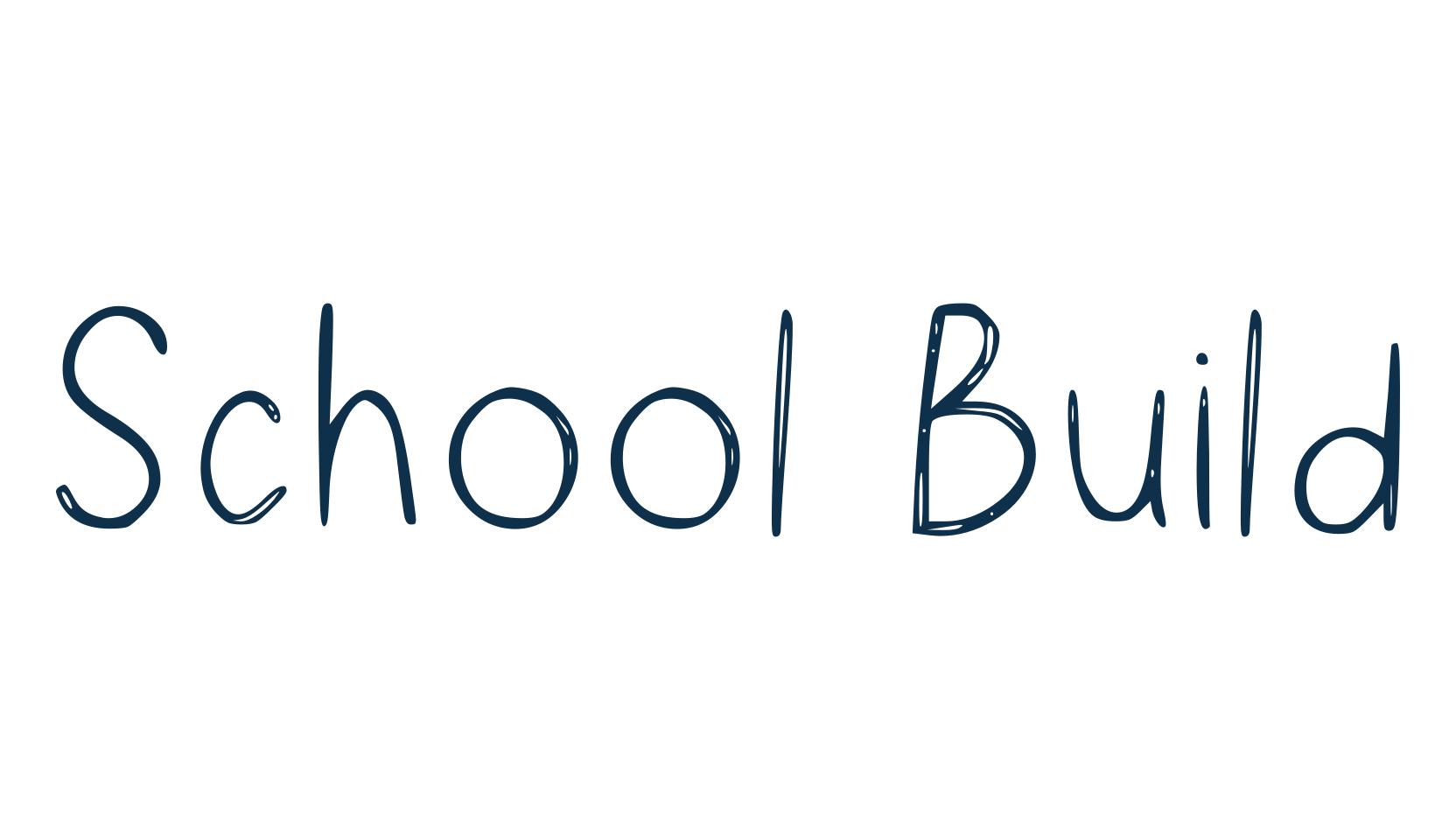 School Build, handwriting font preview