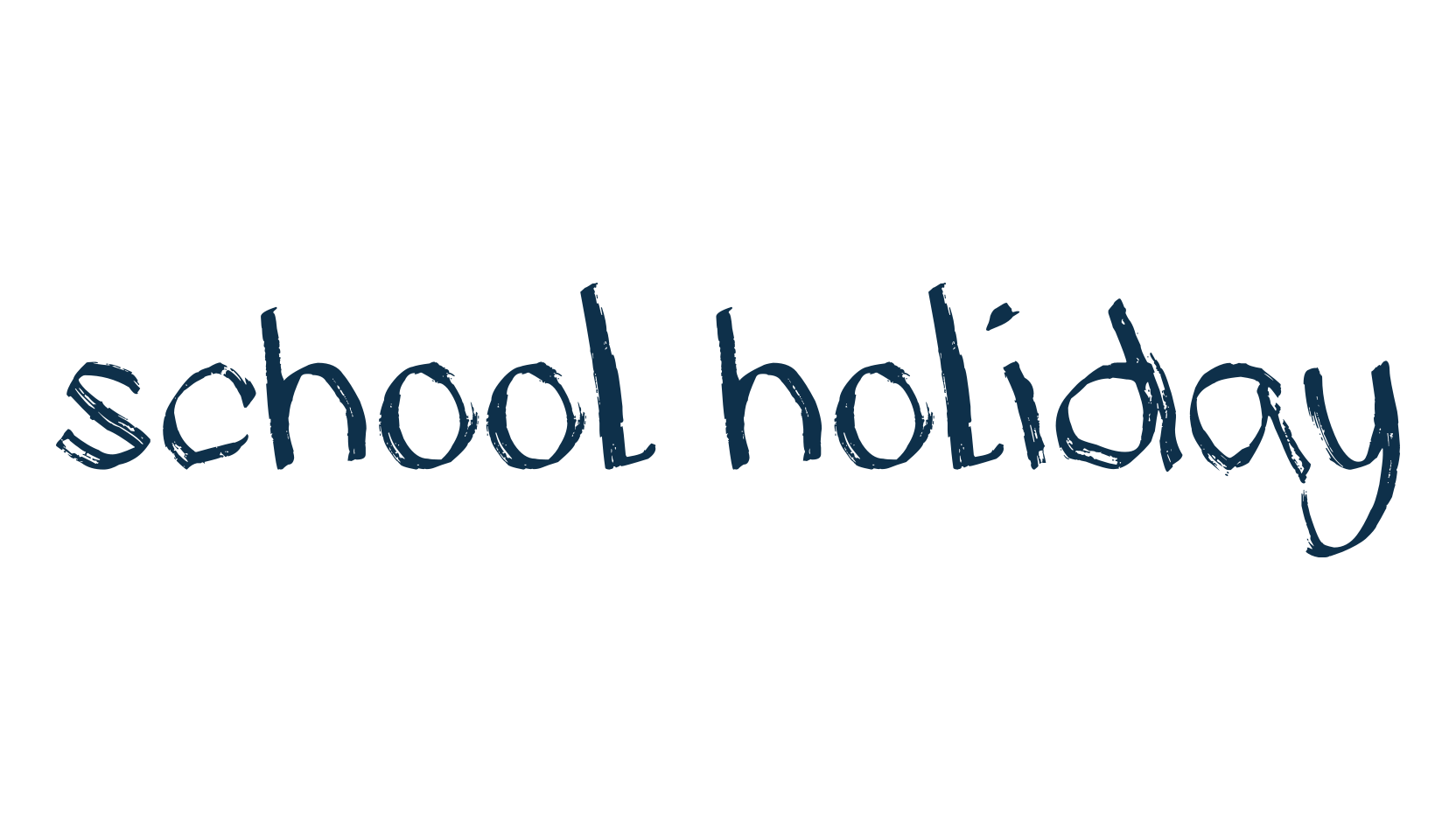 School Holiday, script brush fancy decorative calligraphy font preview