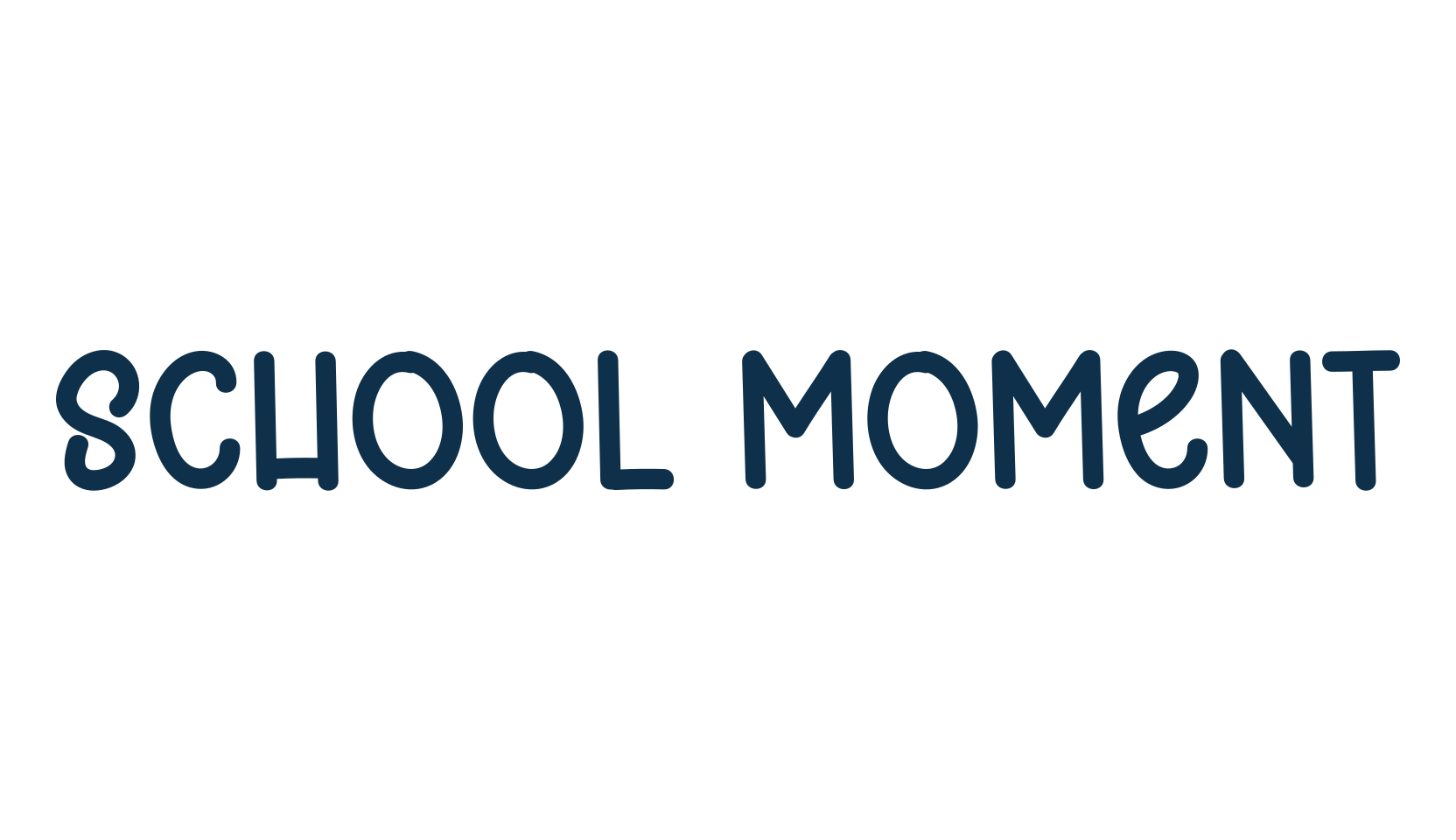 School Moment, handwriting font preview