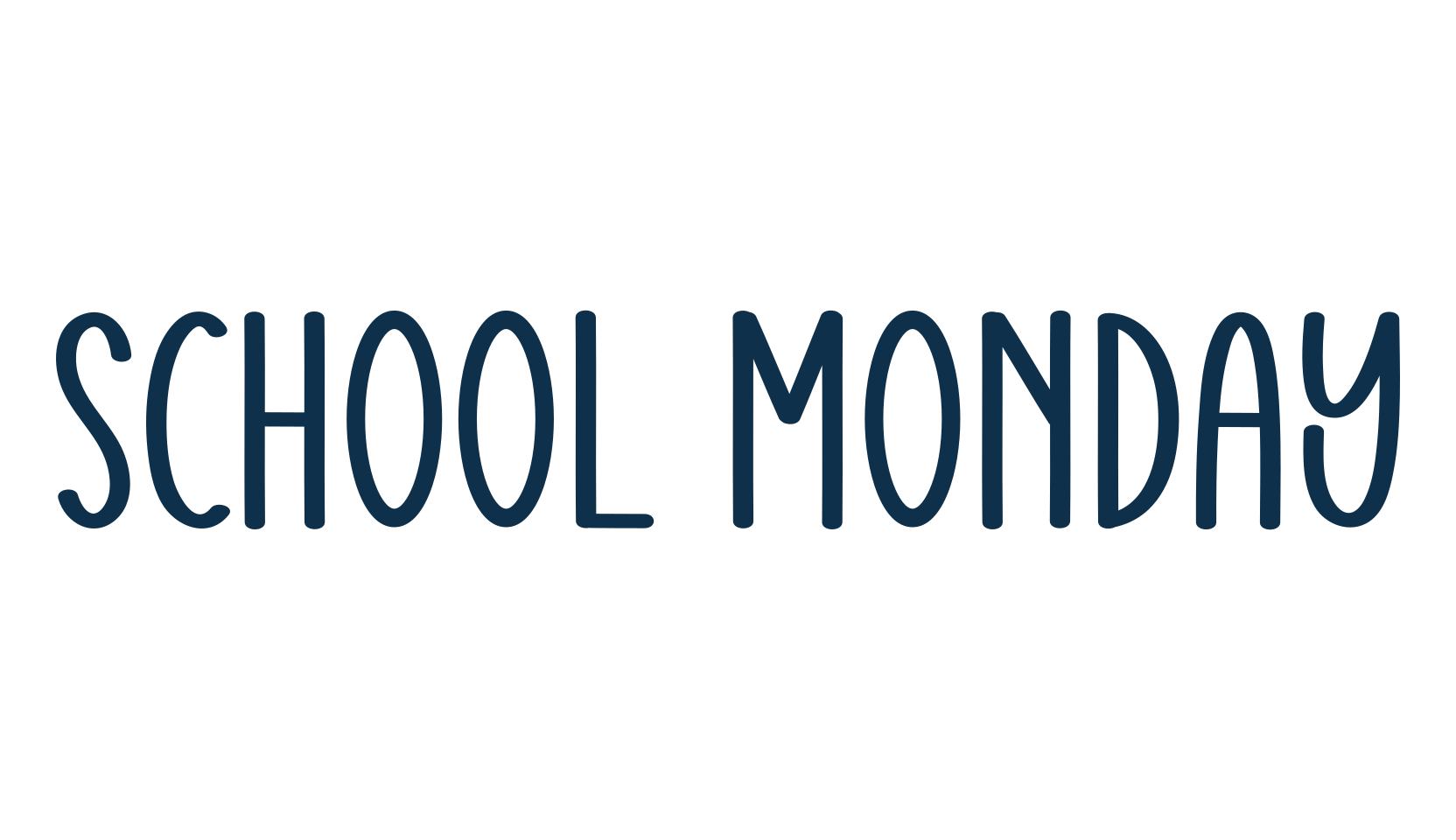 School Monday, display market font preview