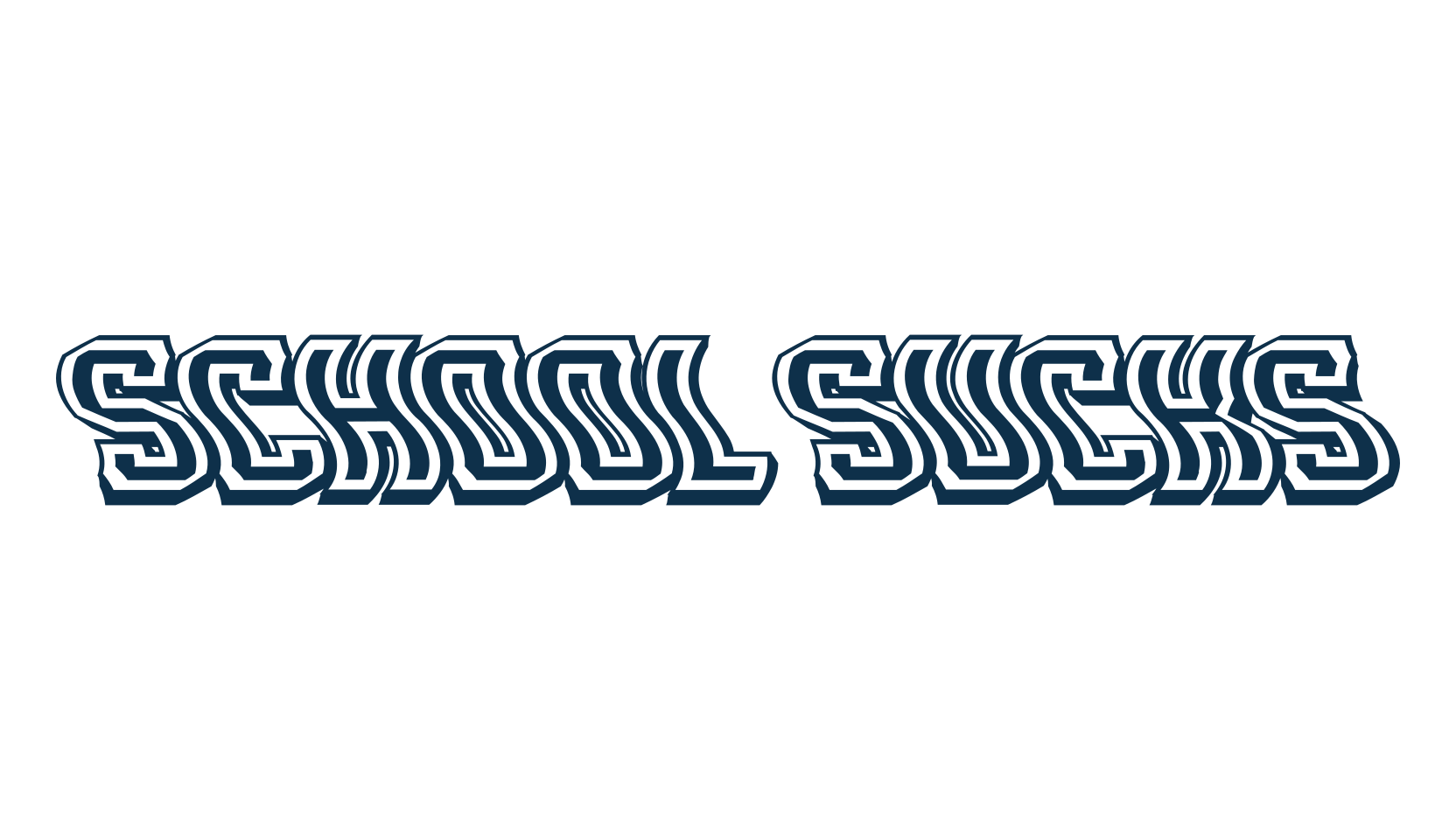 School Sucks, fancy distorted decorative font preview