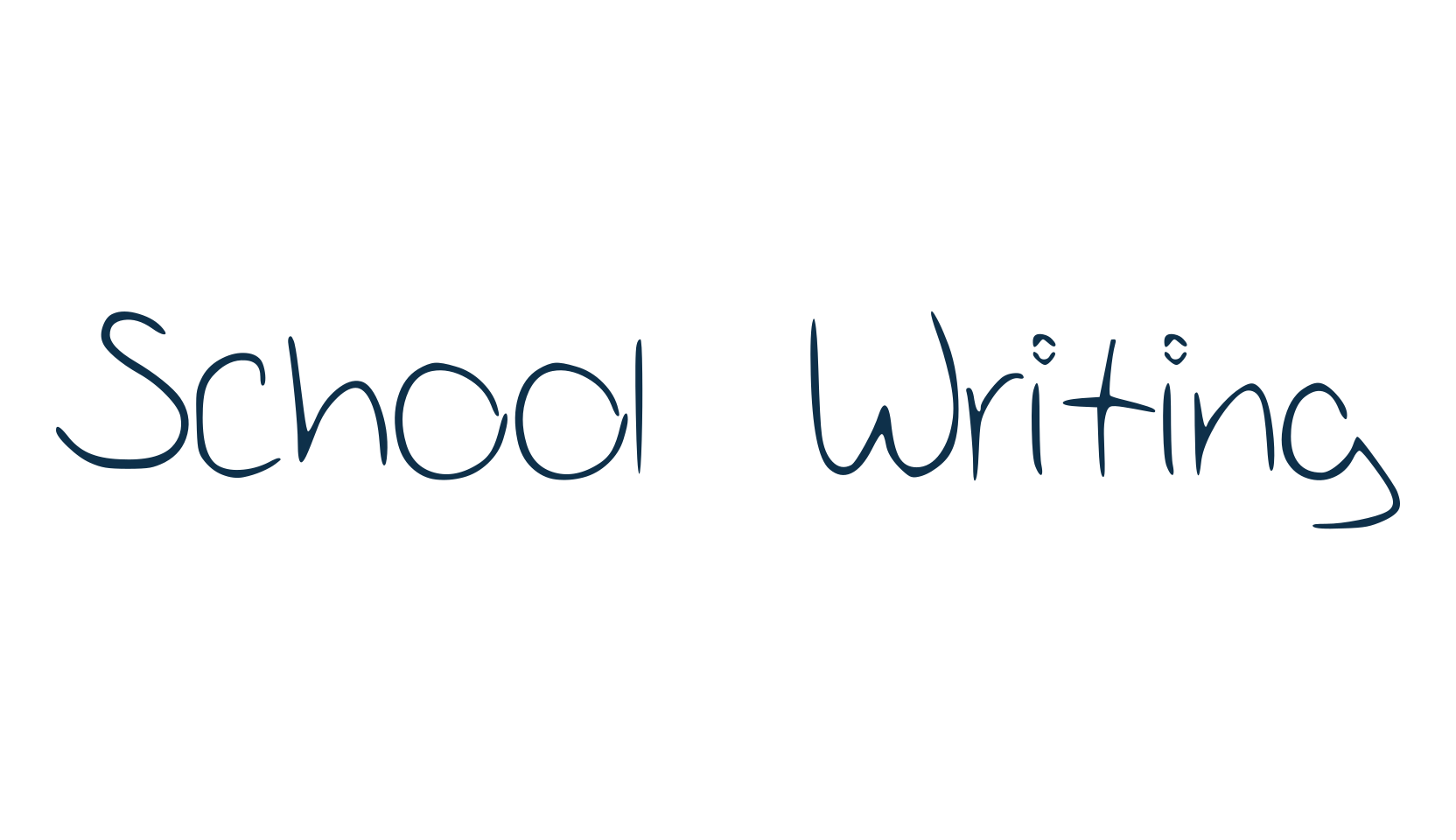 School Writing, handwriting font preview