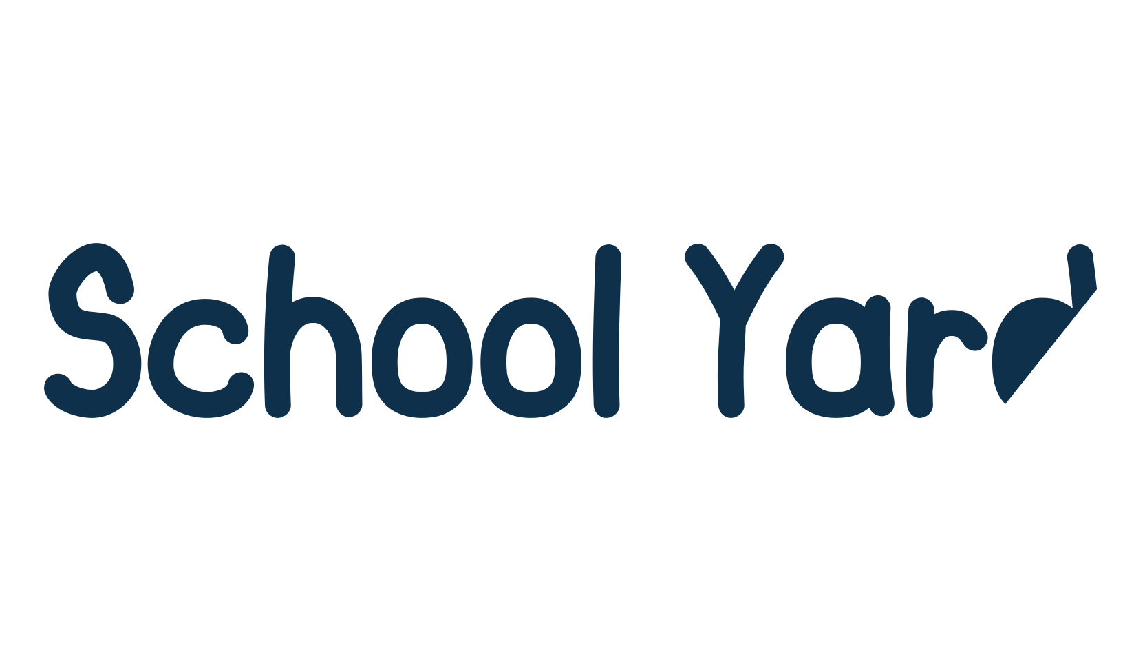 School Yard, handwriting font preview