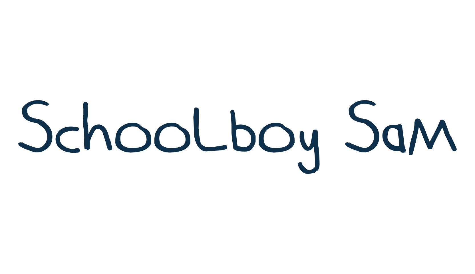 Schoolboy Sam, handwriting font preview