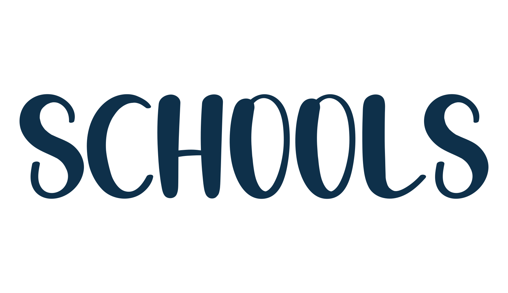 Schools, cartoon font preview