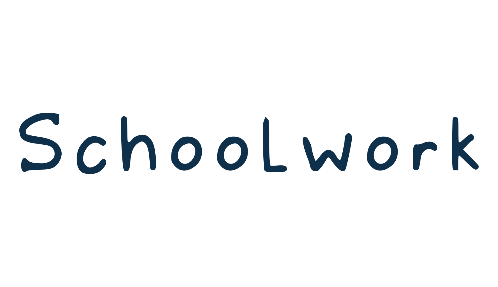 Schoolwork, school font preview