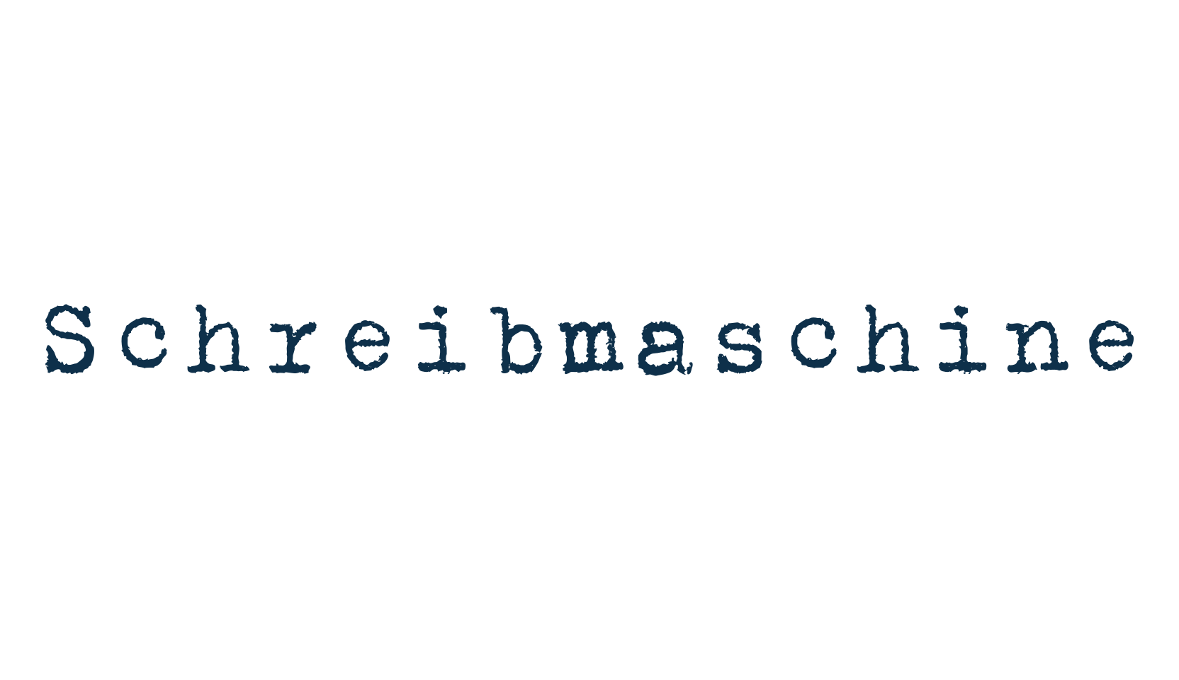 Schreibmaschine, typewriter font preview