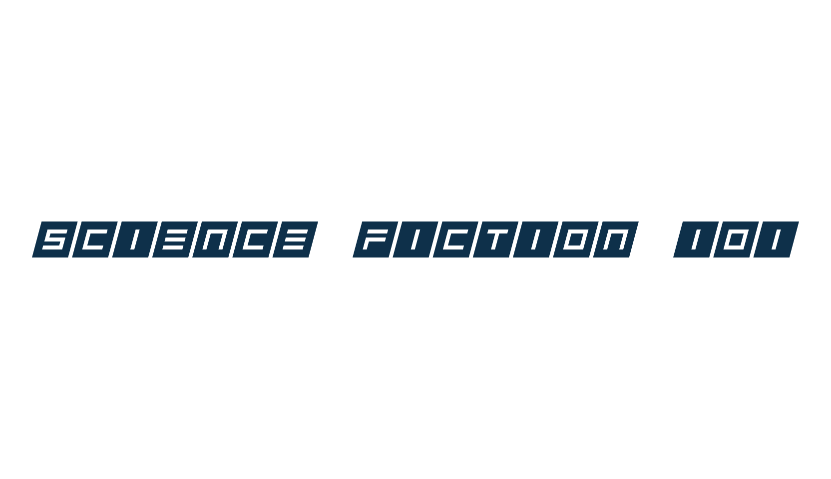 Science Fiction 101, techno sci-fi font preview