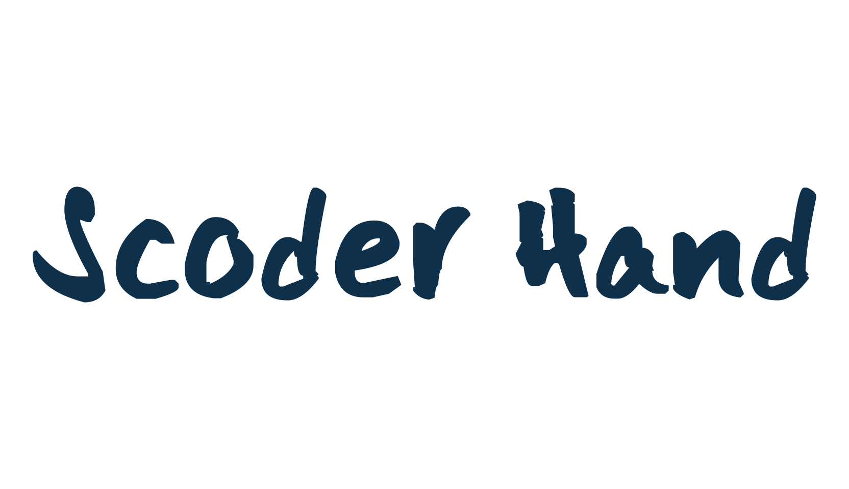 Scoder Hand, handwriting font preview