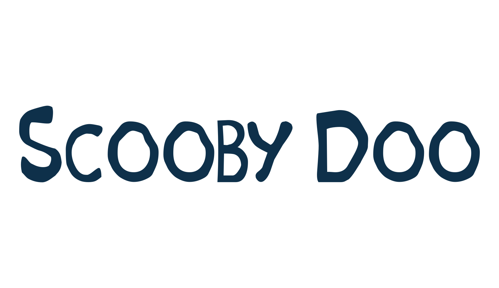 Scooby Doo, fancy cartoon decorative font preview