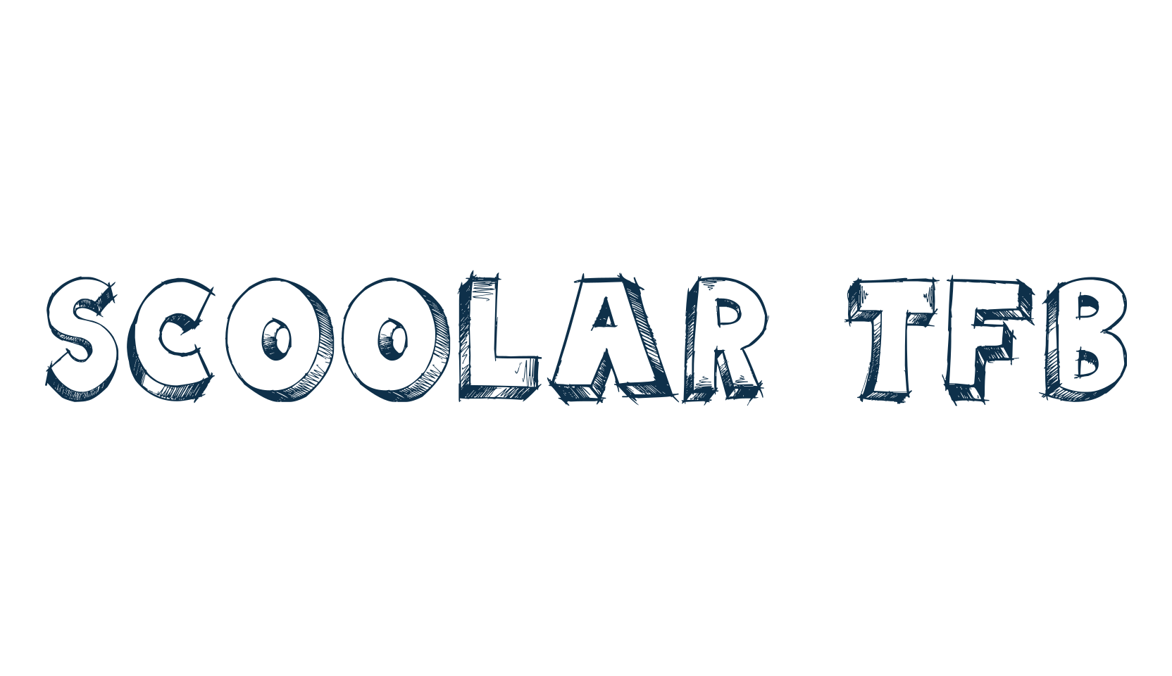 Scoolar TFB, cartoon font preview