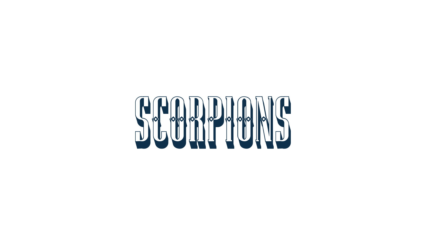 Scorpions, fancy retro decorative font preview