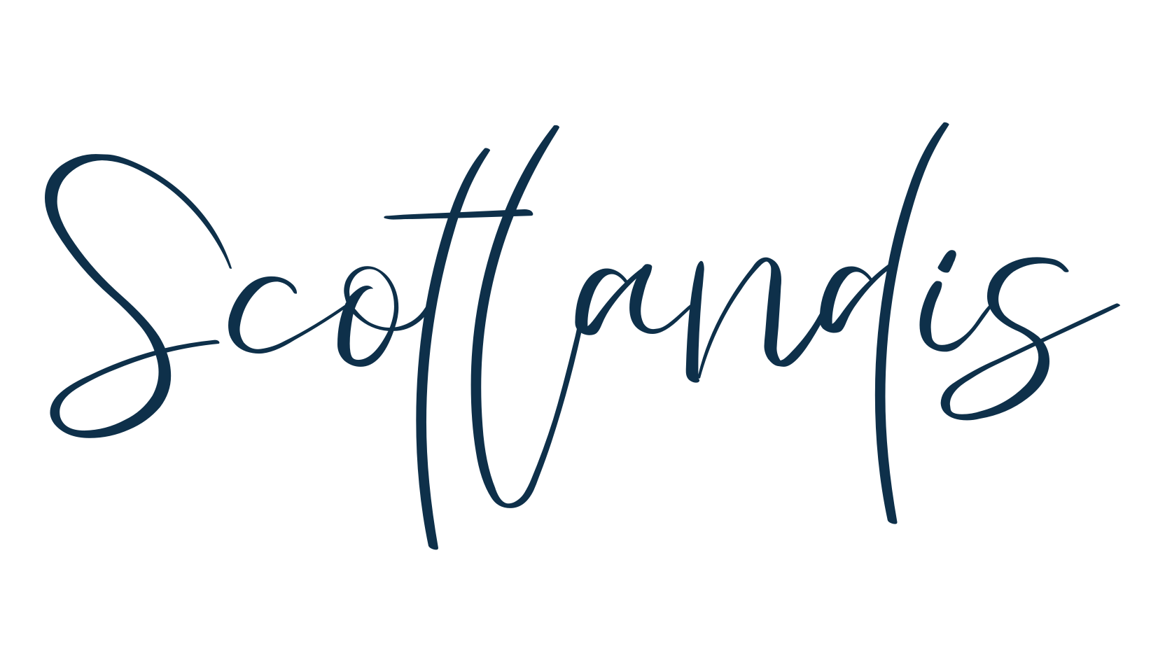 Scotlandis, script handwritten fancy decorative calligraphy font preview