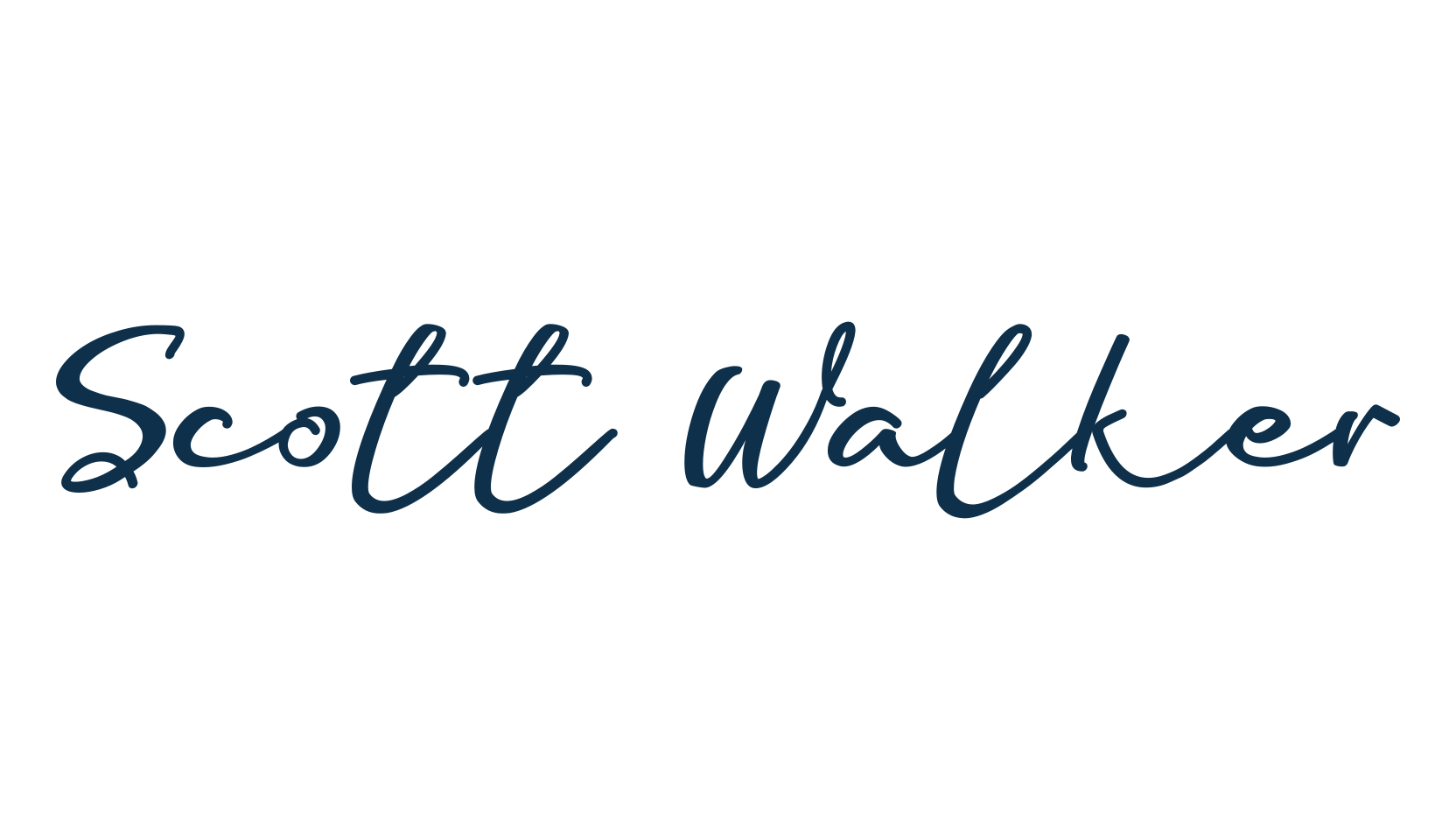 Scott Walker, various font preview