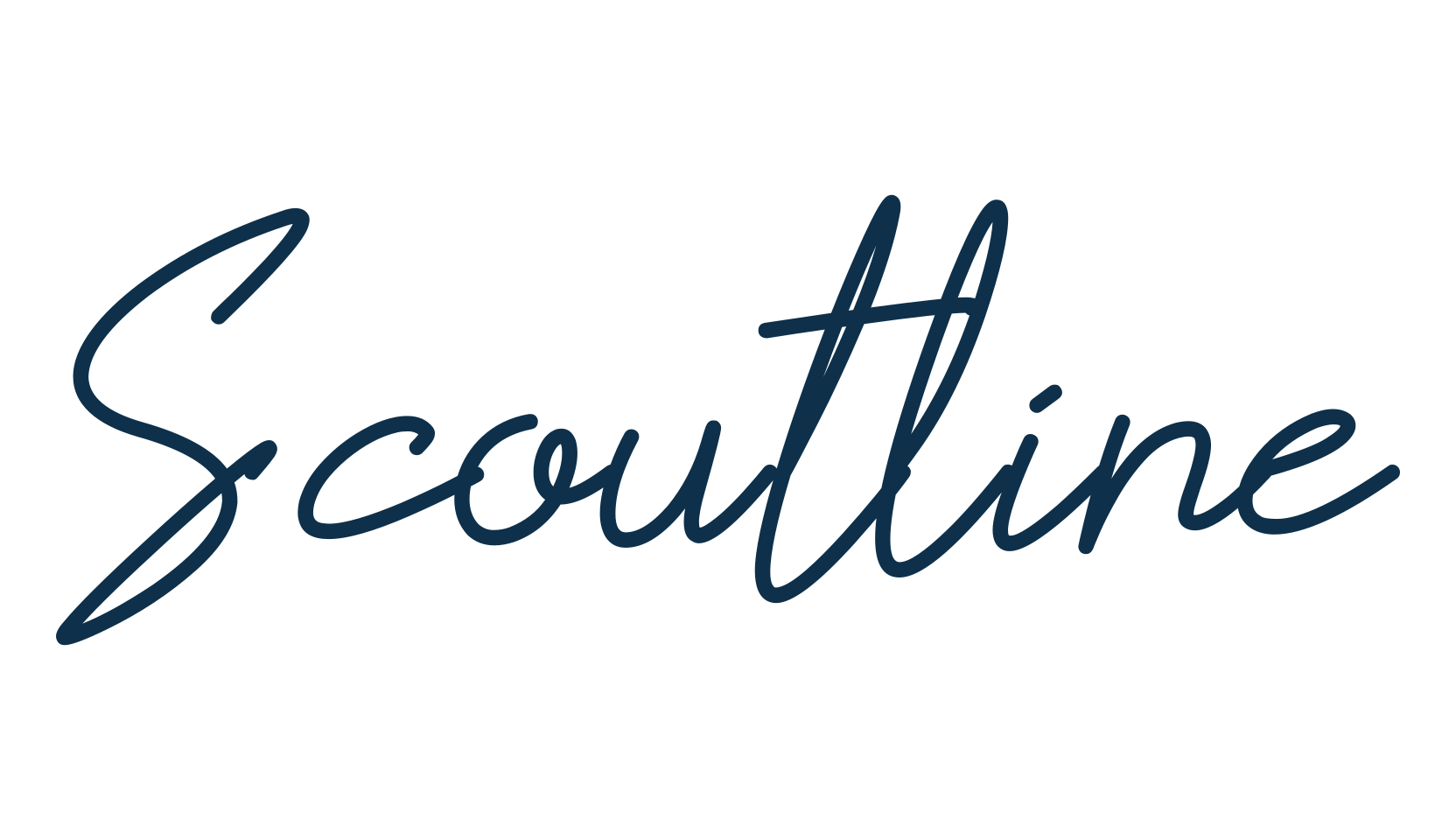 Scoutline, script handwritten fancy decorative calligraphy font preview