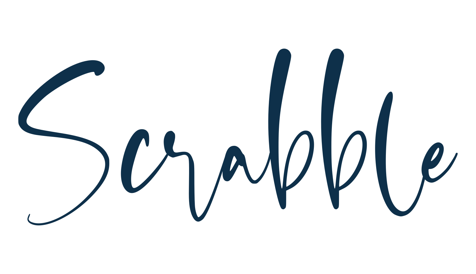 Scrabble (scrabble-2), script handwritten fancy decorative calligraphy font preview