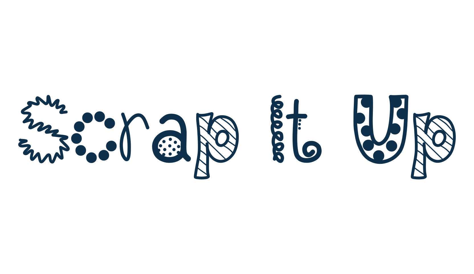 Scrap It Up, decorative font preview