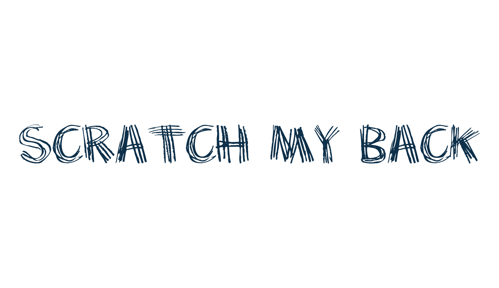 Scratch my back, trash font preview