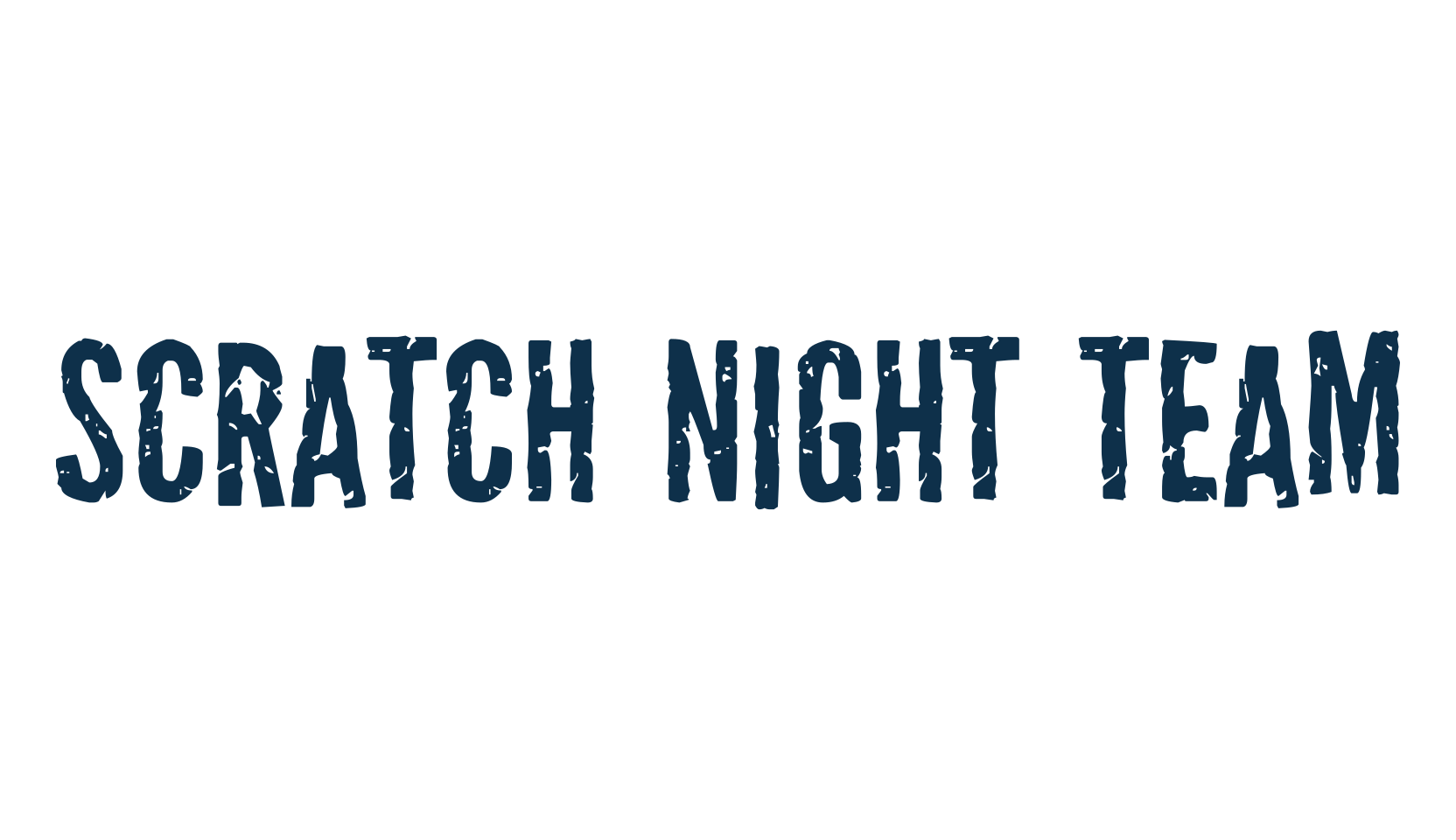Scratch Night Team, fancy destroy decorative font preview