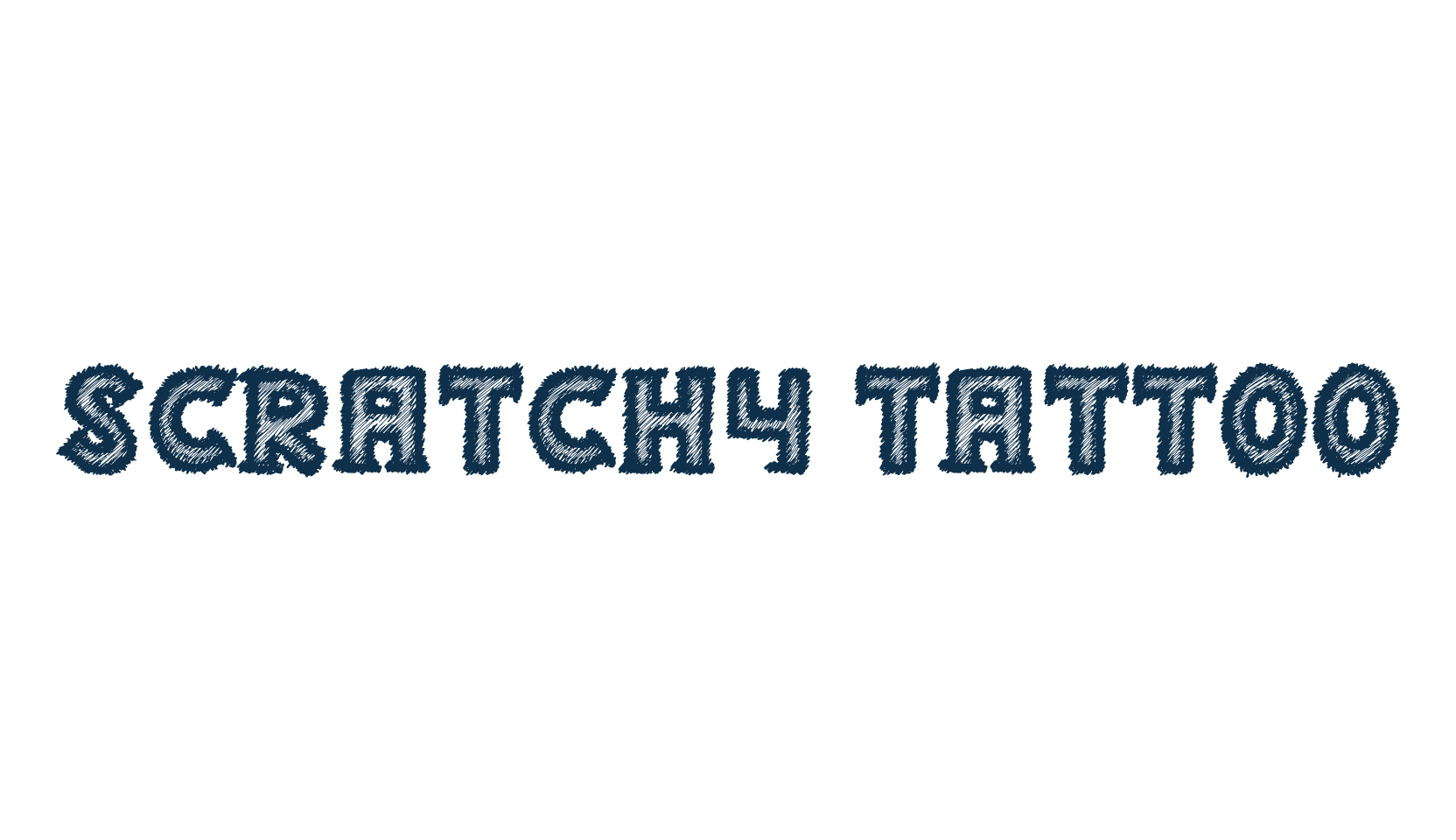 Scratchy Tattoo, various font preview
