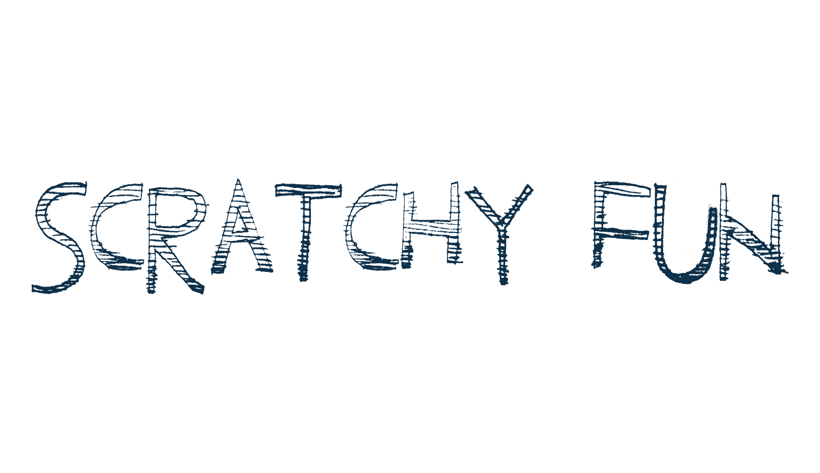Scratchy Fun, fancy cartoon decorative font preview