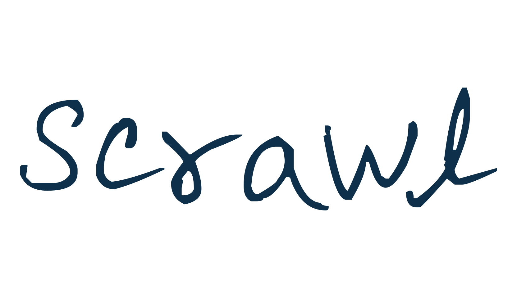 Scrawl, handwriting font preview