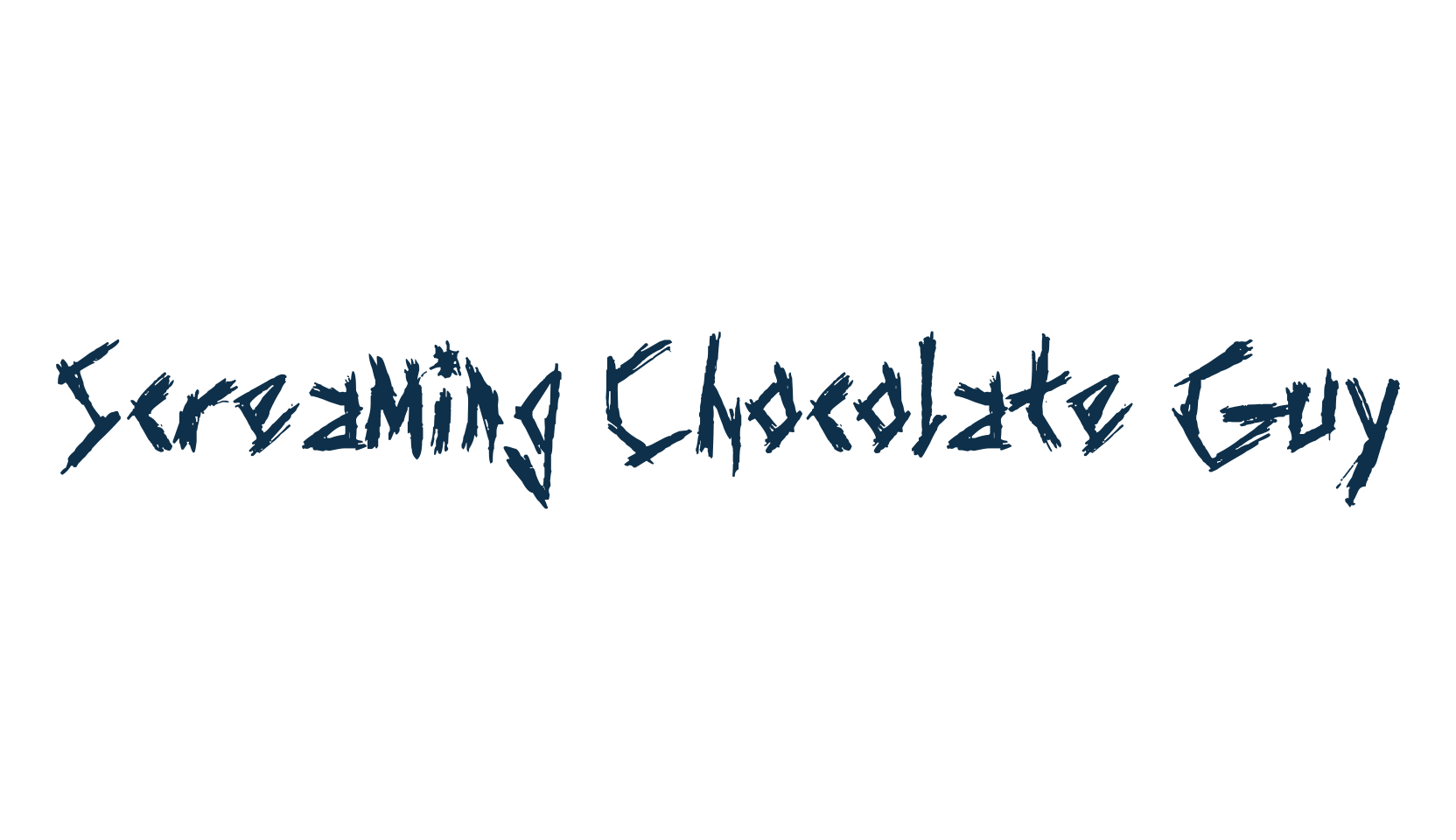 Screaming Chocolate Guy, halloween font preview