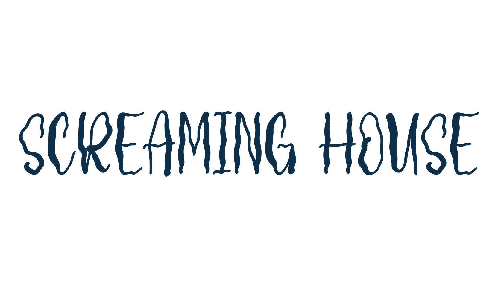Screaming House, fancy decorative font preview