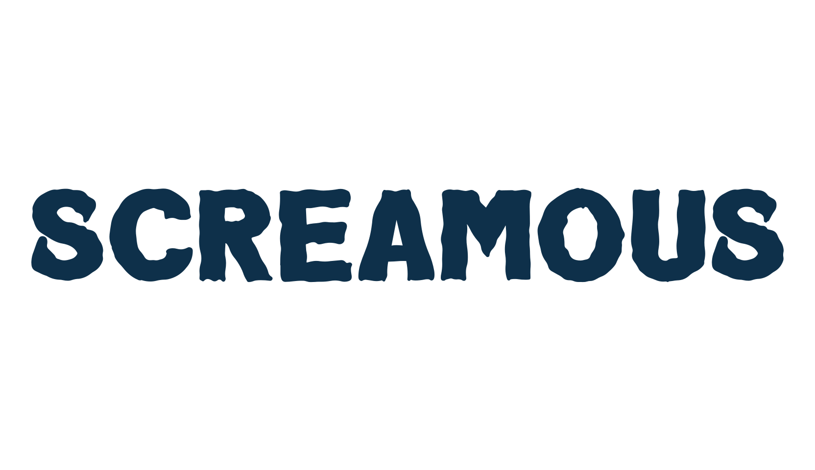 Screamous, fancy various decorative font preview