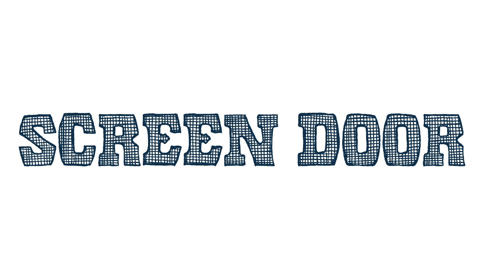 Screen Door, decorative font preview