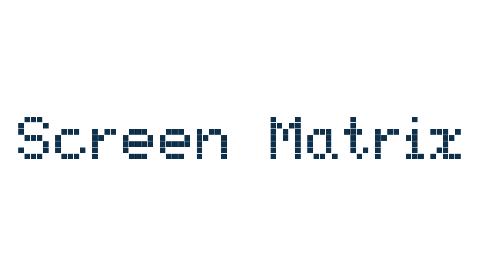 Screen Matrix, lcd font preview