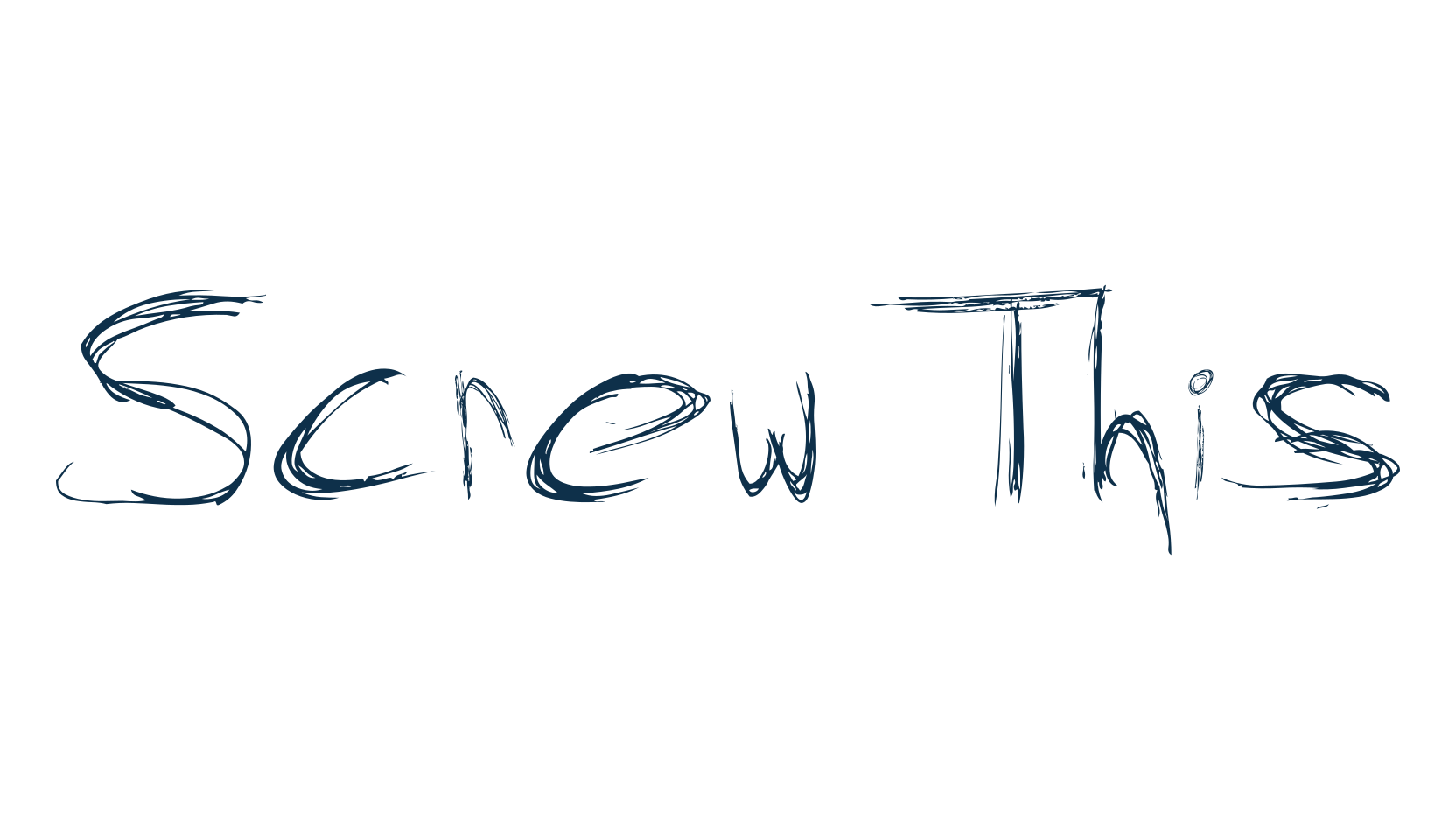 Screw This, trash font preview