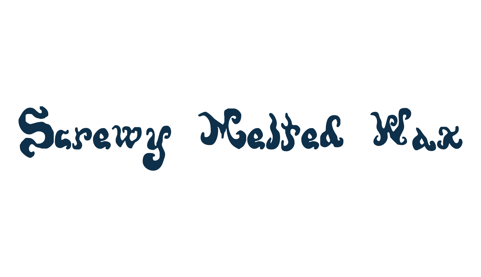Screwy Melted Wax, fancy curly decorative font preview