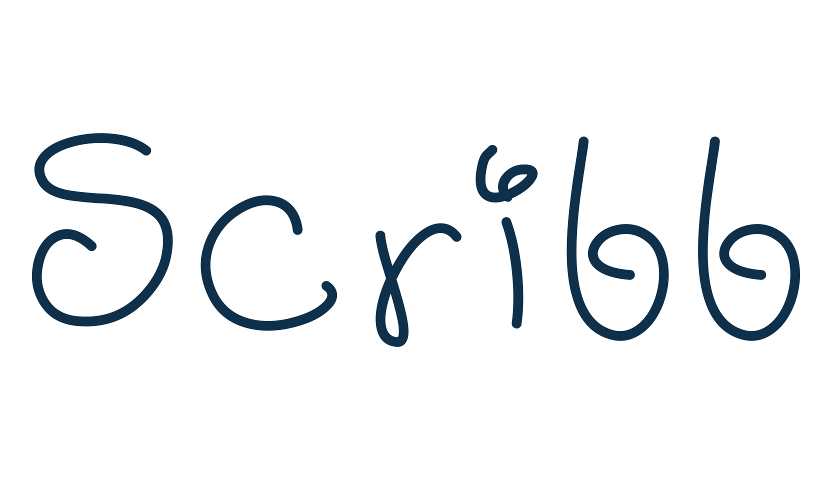 Scribb, handwriting font preview