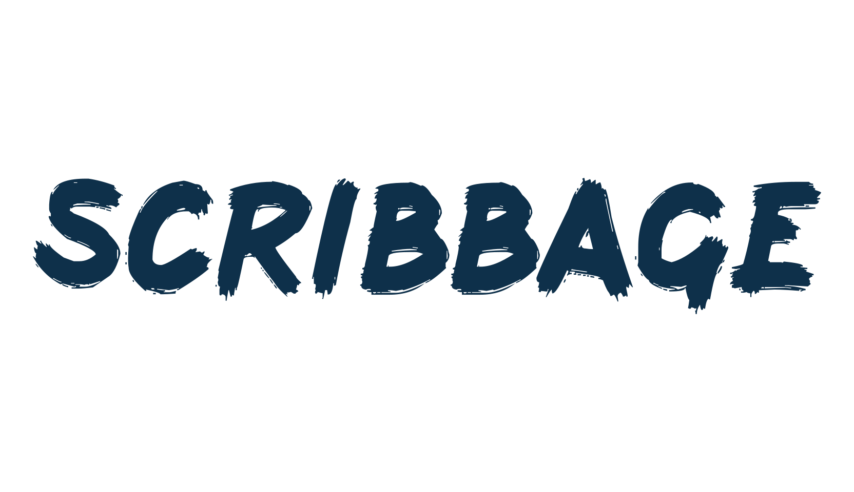 Scribbage, brush font preview