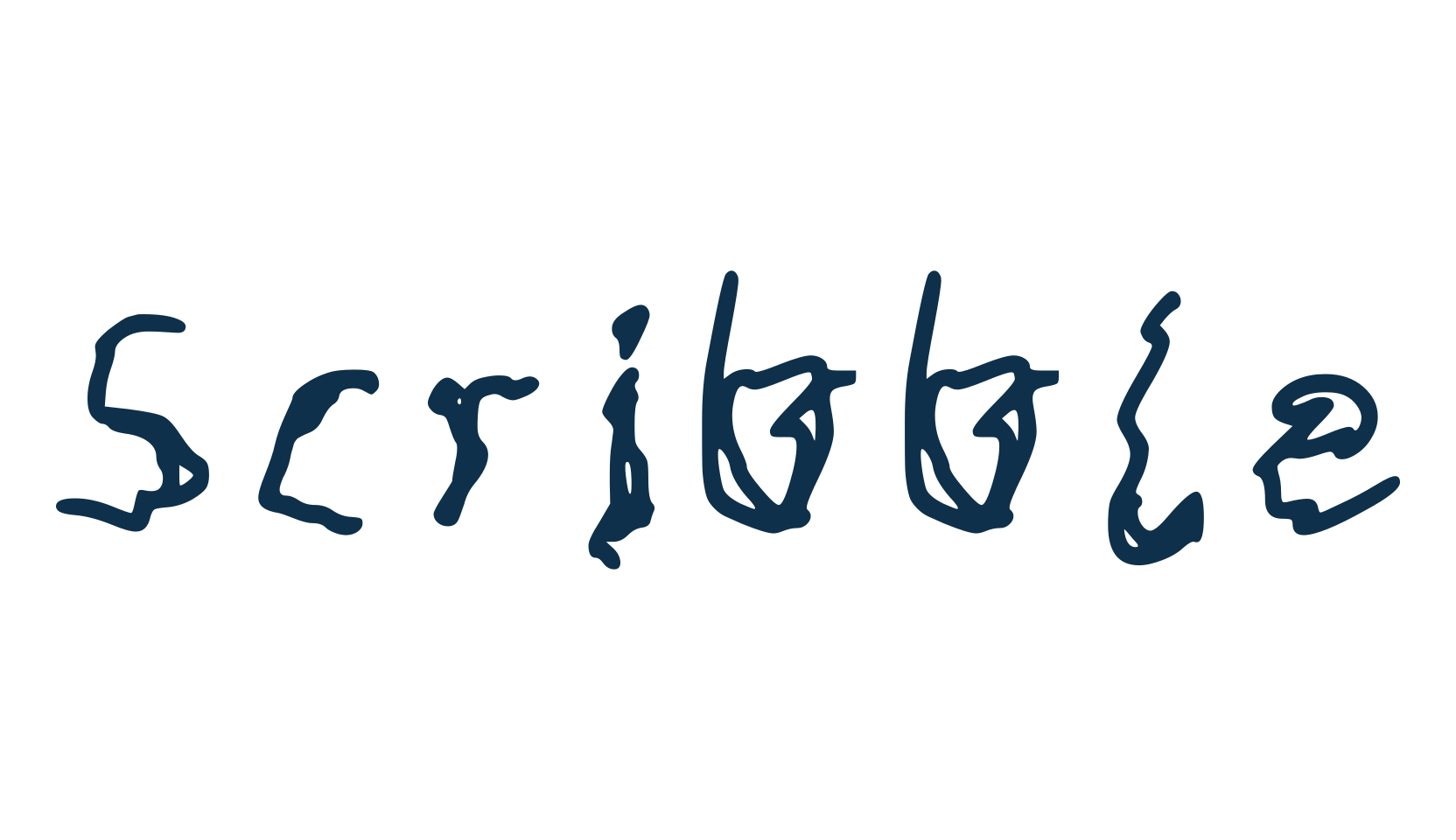 Scribble (scribble-3), script trash fancy decorative calligraphy font preview