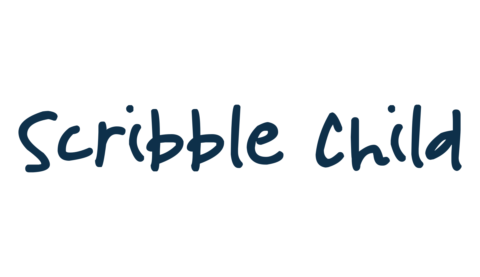 Scribble Child, script handwritten fancy decorative calligraphy font preview